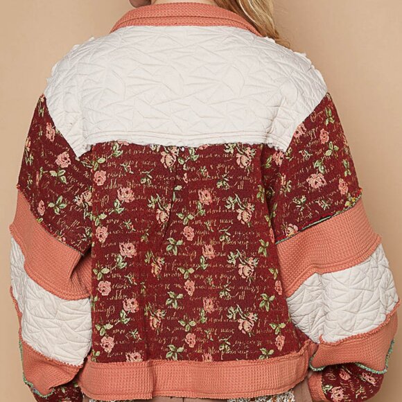 Just In! Pol Quilted Button down Jacket NWT Size S-L - Picture 2 of 5